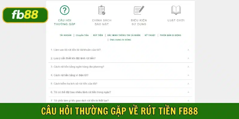 Cập nhật một số câu hỏi thường gặp về rút tiền tại nền tảng
